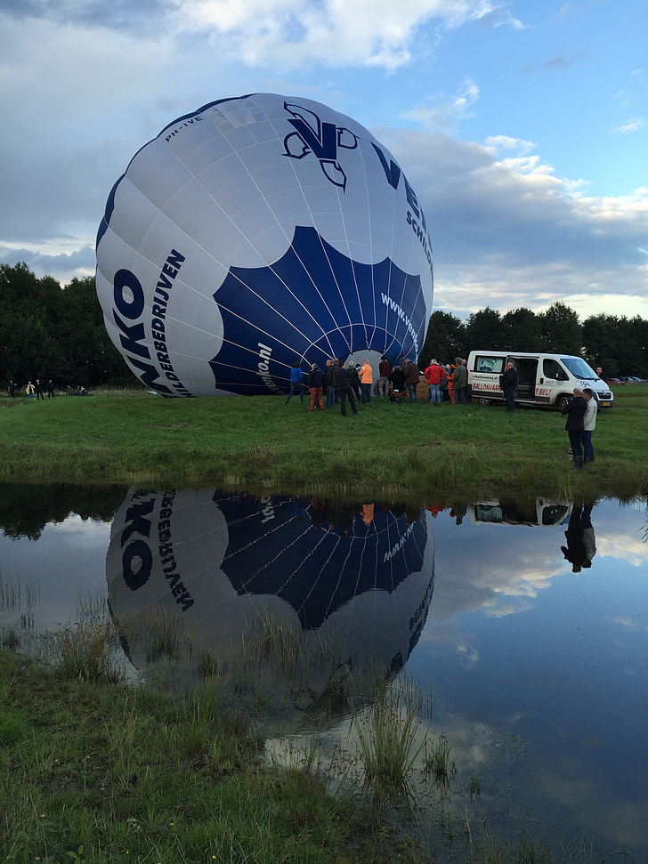 globus aerostàtic, l'aigua, aire
