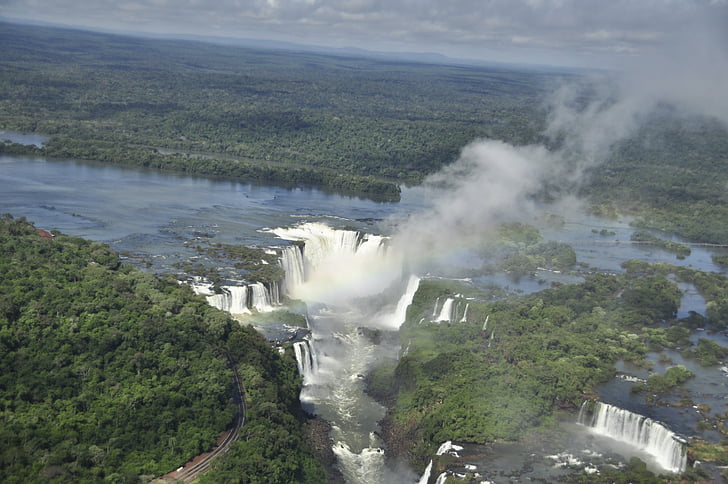 Brasil, Wodospad, Brazylia, dżungla, Natura, krajobraz, Rainforest