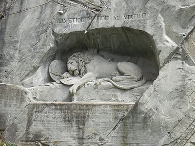 Lion, statue de, Pierre, gris, architecture, sculpture, célèbre place