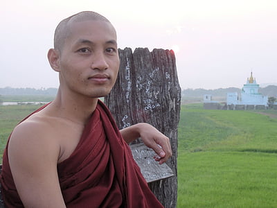 munk, Myanmari, religioon, budism, Birma, inimesed, Õues