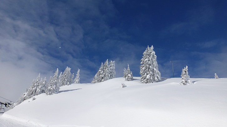 Tyrol, Hahnenkammi talvel, lumi, talvistel, Jäine, valge