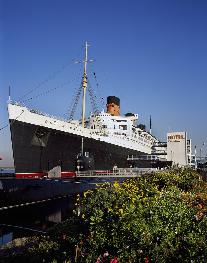 RMS queen mary, Ozeandampfer, im Ruhestand, Schiff, Kreuzfahrt, Unterhaltung, Meer