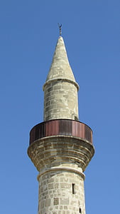 Minaret, moskén, arkitektur, ottomanska, islam, religion, Larnaca