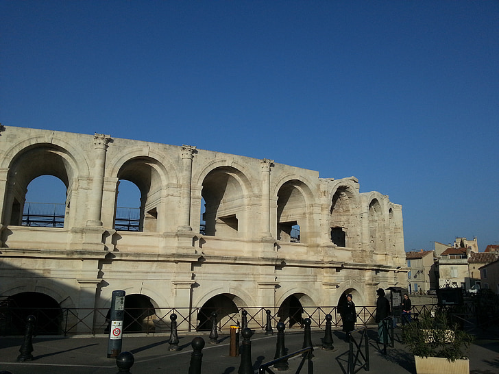 Arles, Arena, arkkitehtuuri, Coliseum, amfiteatteri, kuuluisa place, Italia