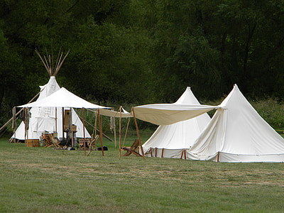 primitívne tábor, Tipi, típí, Camping, vonku, Kultúra, Indický