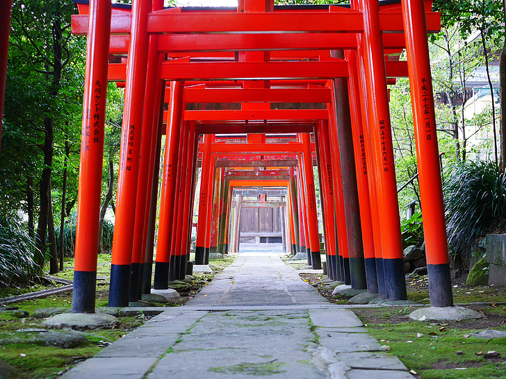 Santuario de, Torii, Japón, Shinto, estilo japonés, k