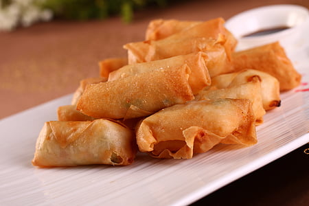gourmet, fried foods, spring rolls, traditional cuisine