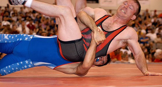 wrestlers, wrestling, competition, grasp, sports, mat, gripping