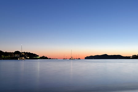 nuit, eau, paysage marin, Majorque, Mallorca, île, méditerranéenne