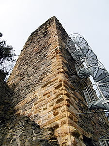 ruína, Torre, modo de exibição, wieladingen, Murg vale, floresta negra, Alto Reno