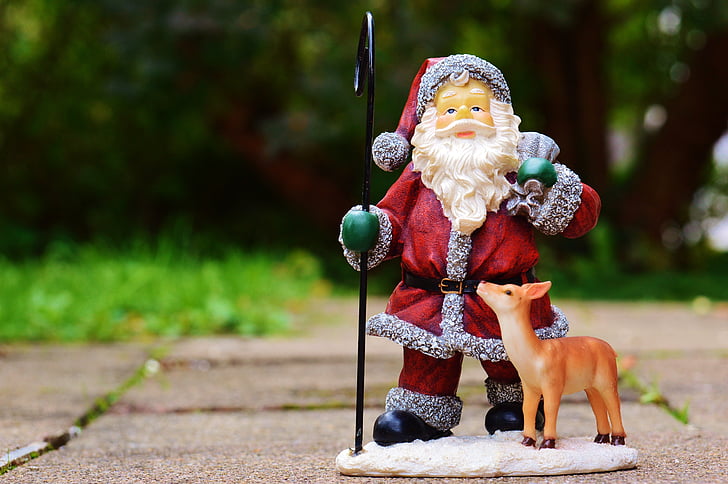Christmas, Santa claus, Figure, décoration, Nicholas, cadeaux, décembre