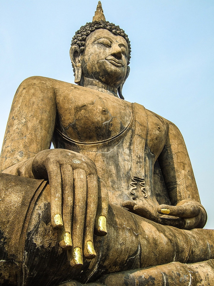 thailand, buddha, statue, culture, peaceful, meditate, meditation