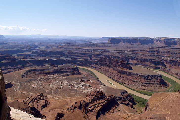 точка Мертвого коня, Колорадо, Річка, червоний, пустеля, краєвид, сухі