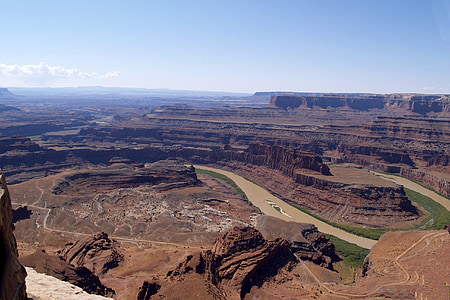punto del cavallo morto, Colorado, fiume, rosso, deserto, paesaggio, secco
