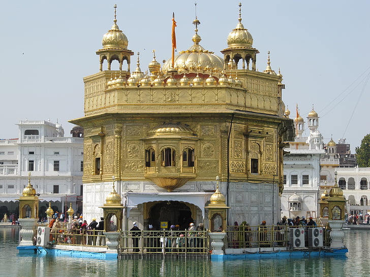 chrám, zlatý, náboženstvo, náboženské, Sikhismus, Sikhové, Svätyňa