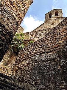 Pierre, Castelo, ruína, França, parede de pedra, Castelo medieval, arquitetura