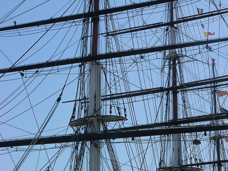 rigging, ship, vessel, nautical, sea, masts, sailing