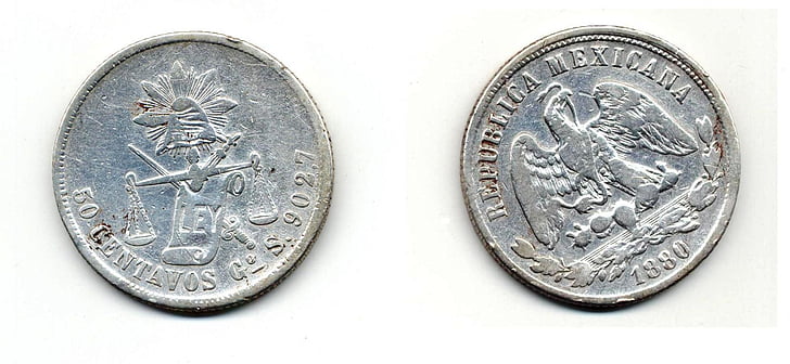 centavos, mündid, Mehhiko, valuuta, numismaatika, rahaline, raha
