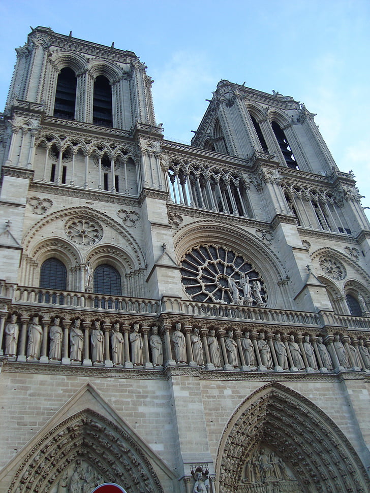 Gospa, Pariz, Francuska, Katedrala, spomenik, baština, perspektive