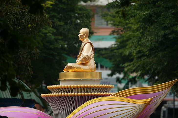 budha, monk, gold, buddhism, phramongkolthepmuni, dhammakaya pagoda, wat