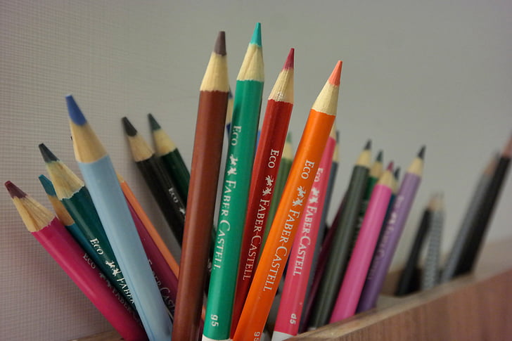 pencil, coloring, colorful, color pencil, colors, color, drawing