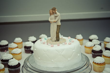 蛋糕, 婚礼, 礼帽, 甜点, 甜