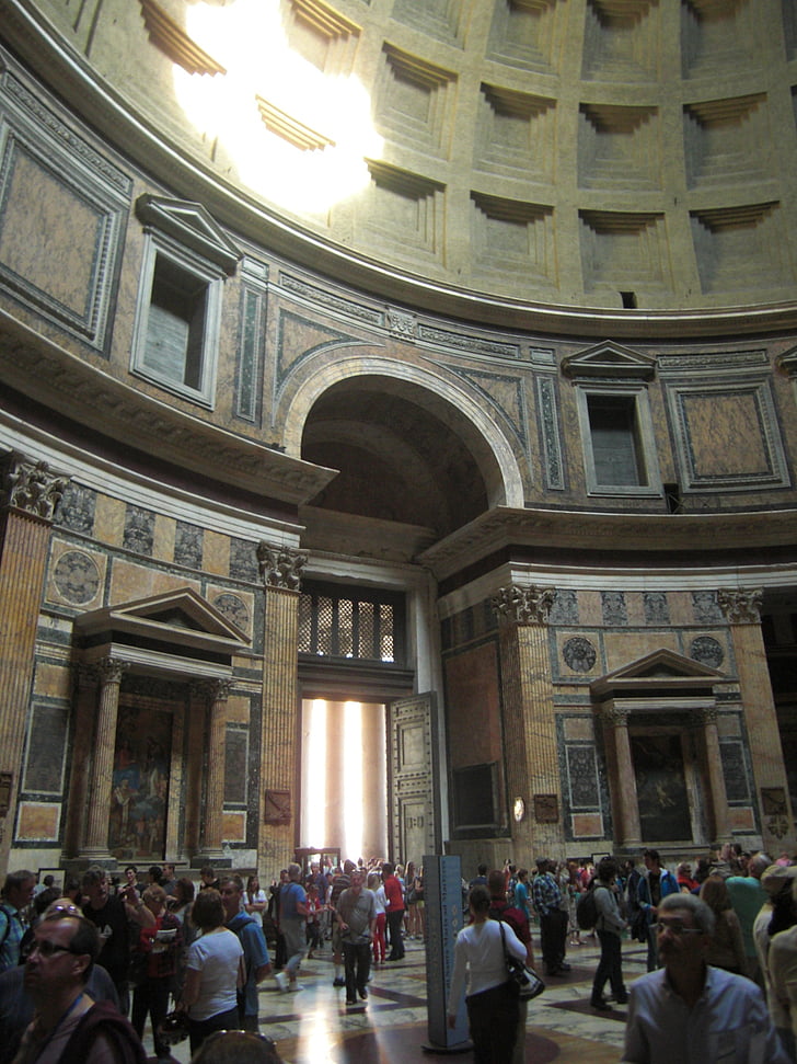 pantheon, rome, italy, church, temple, building, architecture
