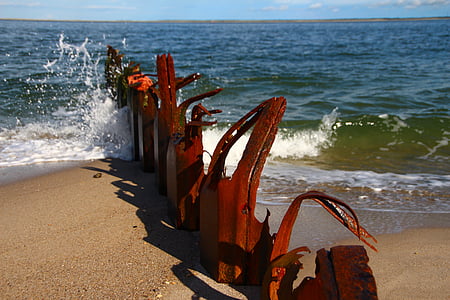 rust, pier, sylt, ocean, sea, beach, seascape