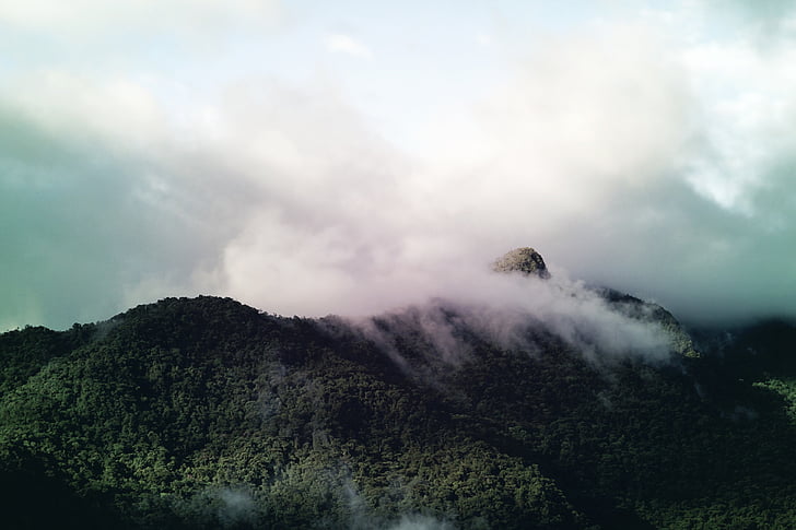 montagne, nuvole, cielo, Viaggi, paesaggio, vista, roccia