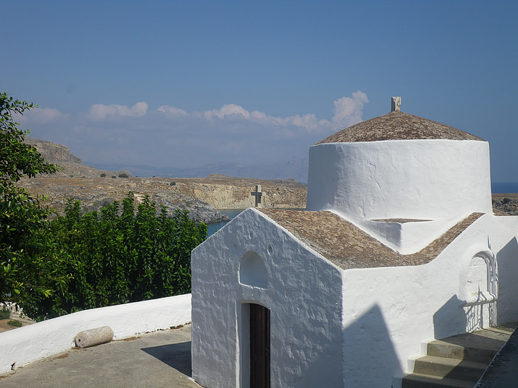 Grčka, bijeli, vapno, Crkva