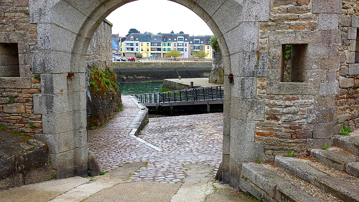 Bretagne, Finistère, Concarneau, Wälle, Vauban, von Mauern umgebene Stadt, Vorratsbehältertür