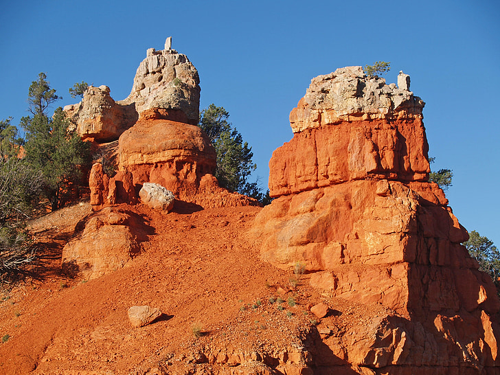 piros, sziklák, Dixie forest national park, Utah, Amerikai Egyesült Államok, erózió, táj