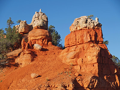 červená, skaly, Dixie forest national park, Utah, USA, erózia, Príroda
