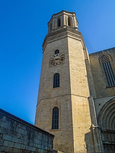 Španija, Katalonija, Girona, katedrala, zvonik