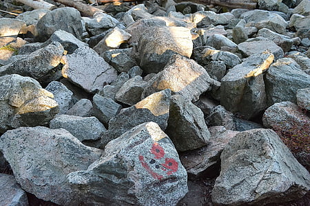 Rocks, glad stenar, grå stenar