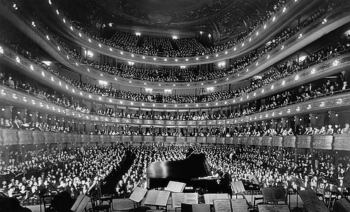 Opéra, maison de l’opéra, concert, salle de concert, 1937, New york, NY