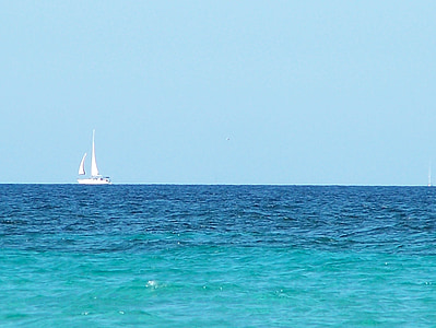 Cerdeña, cielo, agua, mar, vacaciones, Mediterráneo, Playa