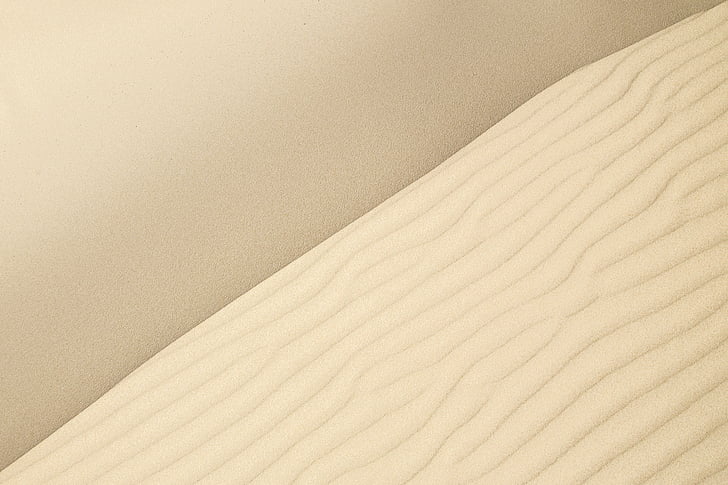 Sand, sanddyn, öken, stranden, naturen, mönster