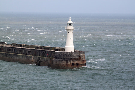 Lighthouse, Port, Dover, Pier, Sky, vody, more