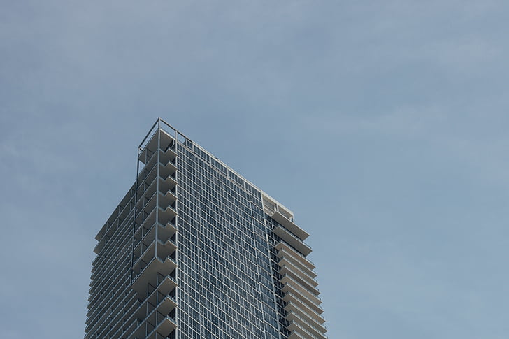architecture, building, infrastructure, tower, skyscraper, blue, sky