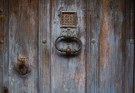 pintu, lama, kayu, kayu, antik, Vintage, dipakai