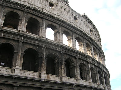 римски, Колизеум, древен, руините, Рим, исторически, Гладиатор