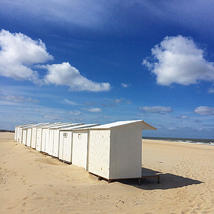 pláž, léto, Belgie, svátek, Ostende, zotavení