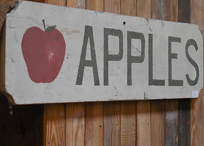 obuolių, ženklas, simbolis, piktograma, dizainas, vaisių, etiketė
