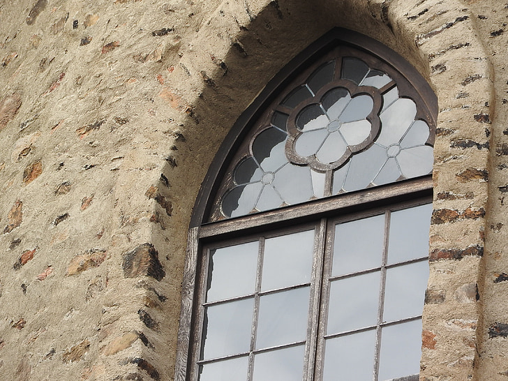 okno, zgodovinski, steklo, stari