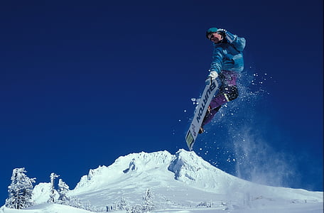 Trượt tuyết, snowboarder, thể thao, vui vẻ, núi, snowboard, mùa đông