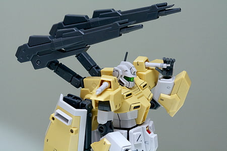 Gundam, robot de, juguete, plástico, Japón, gunpla, amarillo