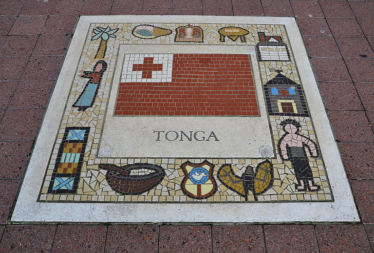 Tonga, Rugby, sport, bal, Beker, vlag, competitie