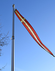 Danemark, drapeau danois, Dannebrog, mât de drapeau, Danois, Danemark typique, drapeau ondulant