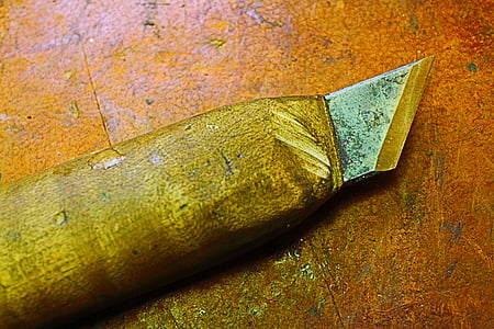cuchillo, talla, herramienta, talla, madera, metal, hoja